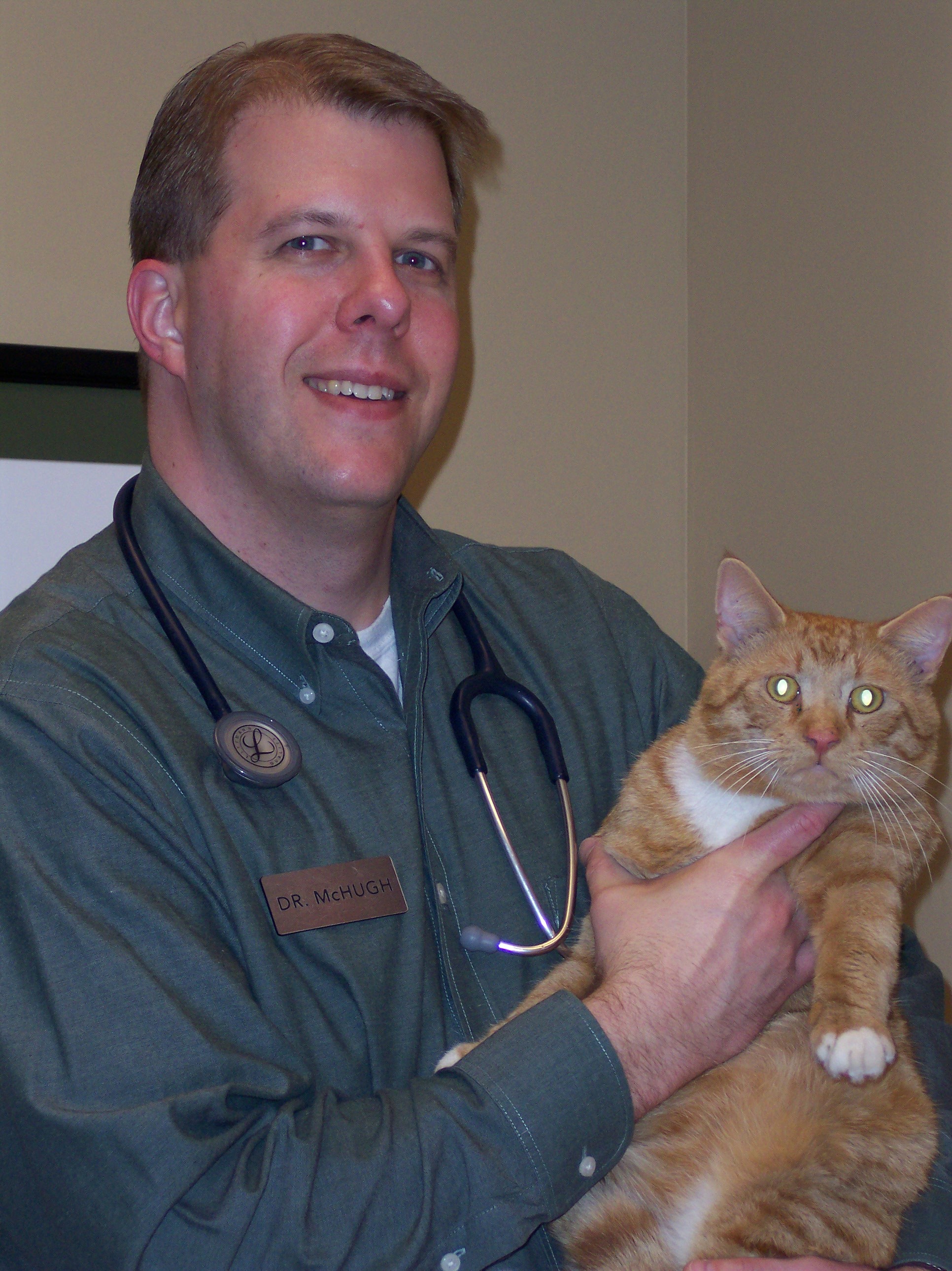 Dr. Colin McHugh with Sam